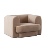 Form Chair in Camel Performance Velvet