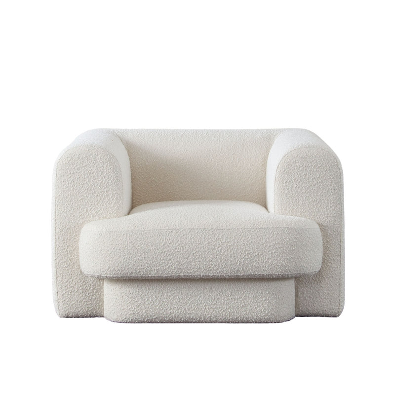 Form Chair in Ivory Boucle Fabric