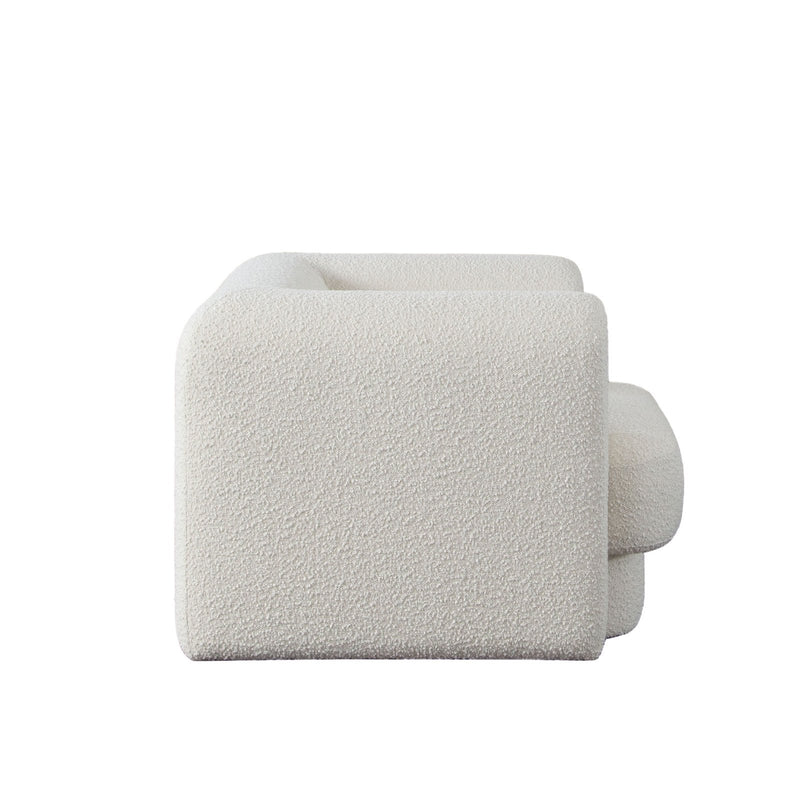 Form Chair in Ivory Boucle Fabric