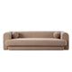 Form Sofa in Camel Performance Velvet w/ (2) Accent Pillow Balls