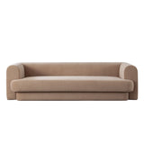 Form Sofa in Camel Performance Velvet w/ (2) Accent Pillow Balls
