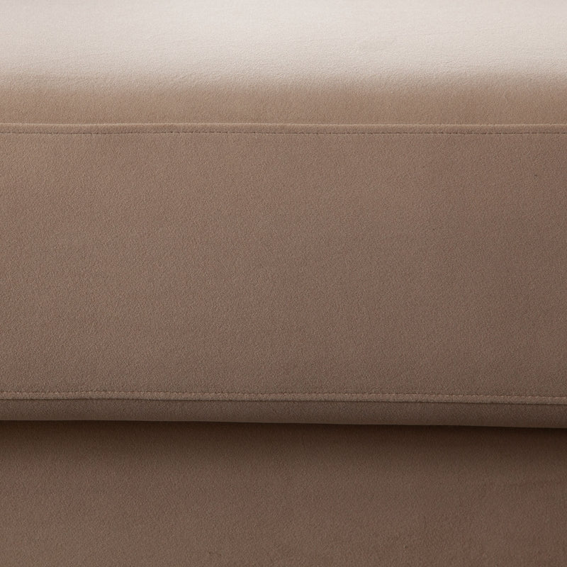 Form Sofa in Camel Performance Velvet w/ (2) Accent Pillow Balls