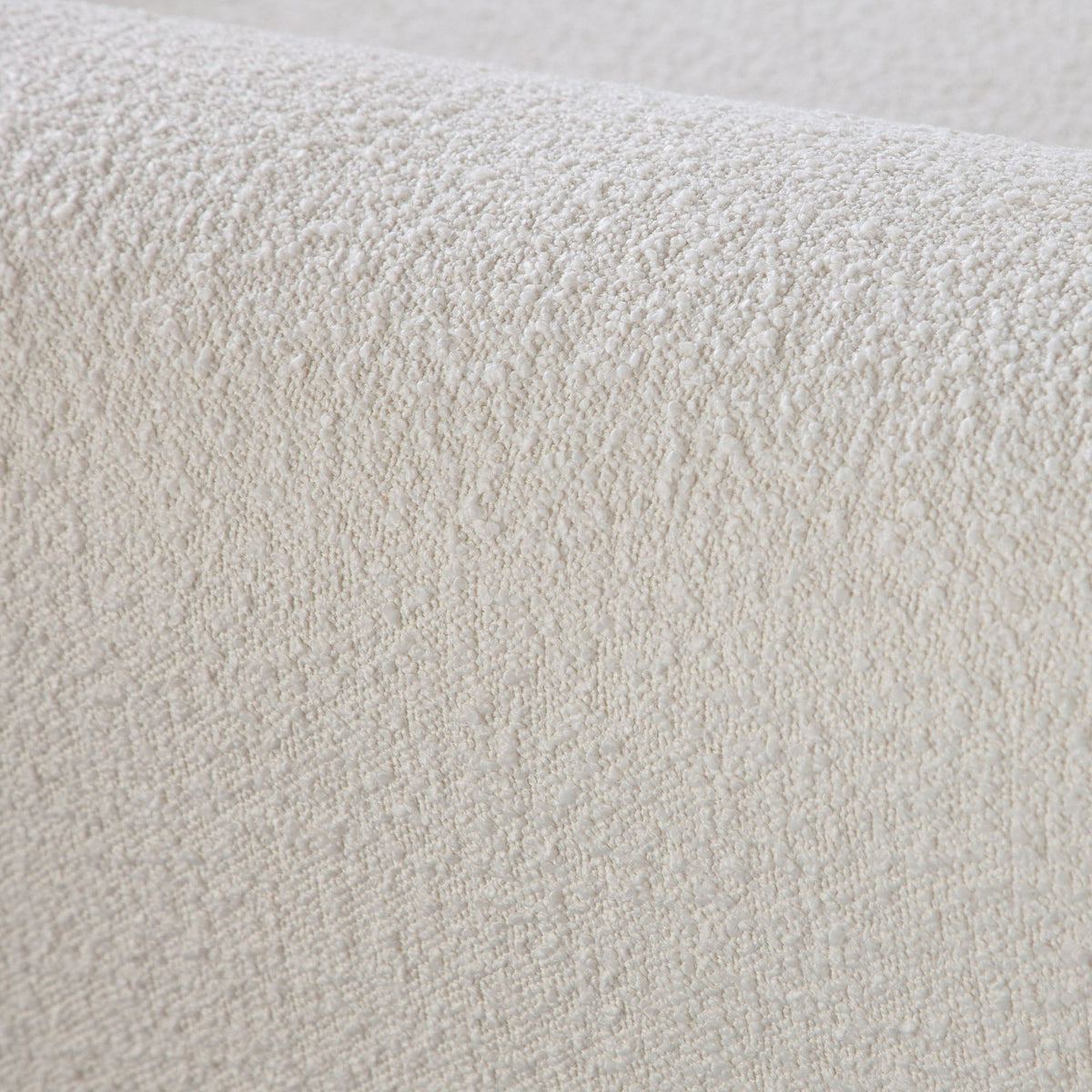 Form Sofa in Ivory Boucle Fabric w/ (2) Accent Pillow Balls