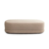 Fox Oval Accent Bench in Camel Performance Velvet