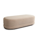 Fox Oval Accent Bench in Camel Performance Velvet