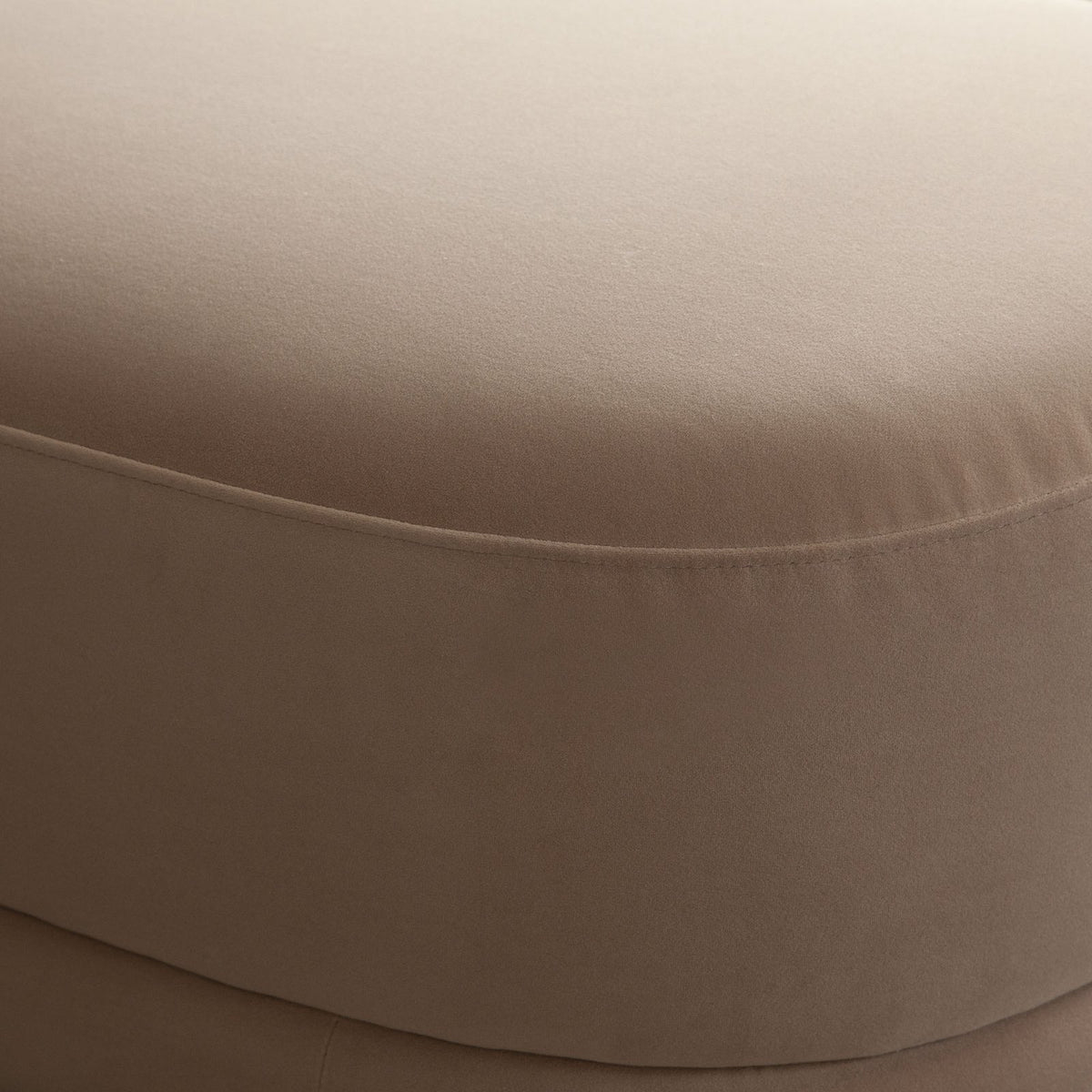 Fox Oval Accent Bench in Camel Performance Velvet