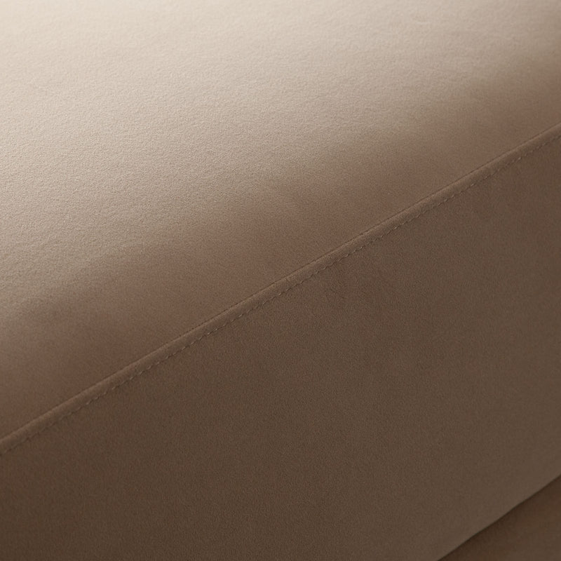 Fox Oval Accent Bench in Camel Performance Velvet