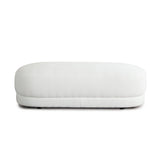 Fox Oval Accent Bench in White Performance Fabric