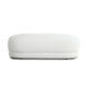 Fox Oval Accent Bench in White Performance Fabric