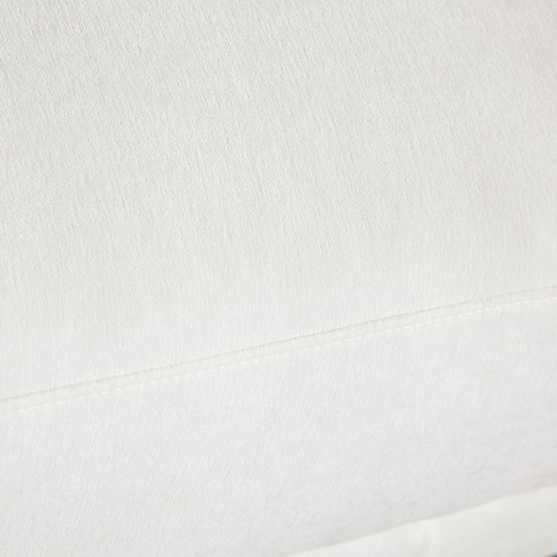 Fox Oval Accent Bench in White Performance Fabric