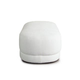 Fox Oval Accent Bench in White Performance Fabric