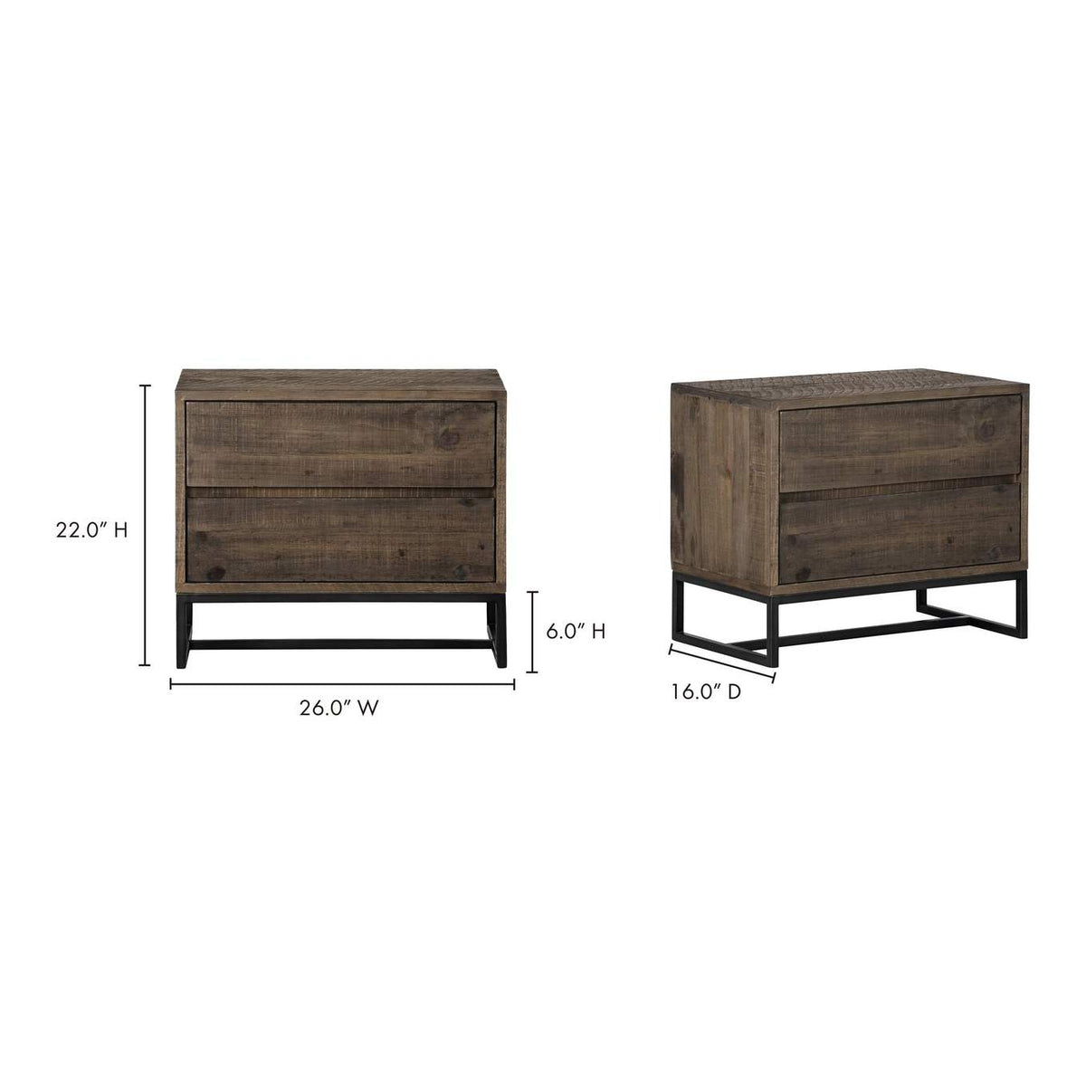 FR-1013-21 Elena Nightstand Light Brown