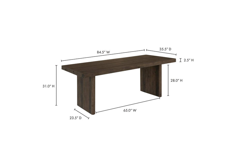 FR-1024-29 Monterey Dining Table Aged Brown