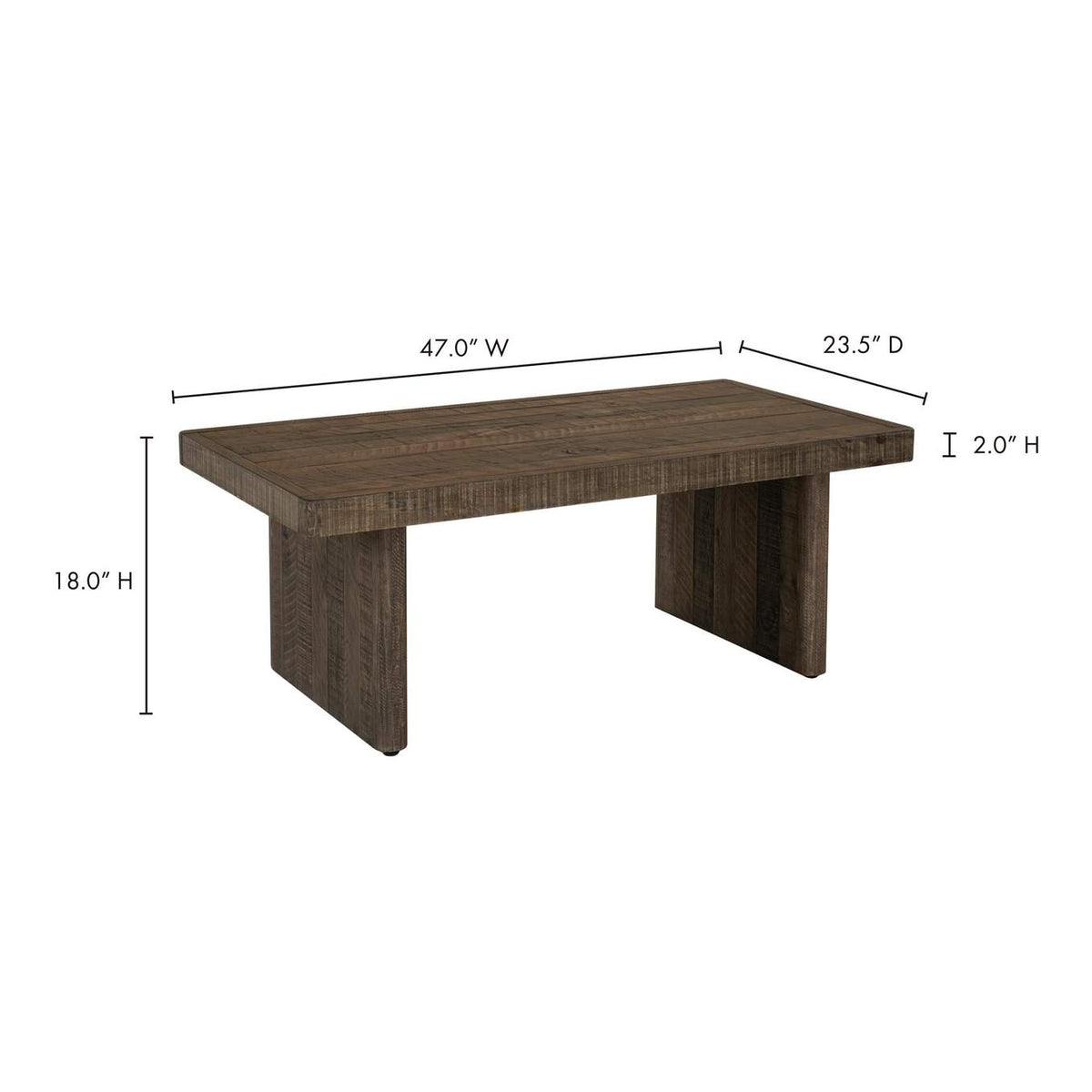 FR-1025-29 Monterey Coffee Table Aged Brown