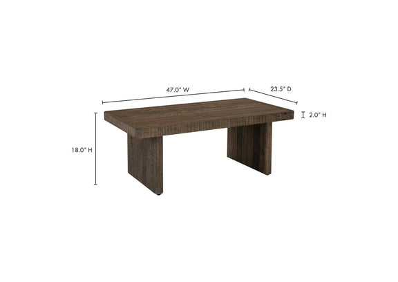 FR-1025-29 Monterey Coffee Table Aged Brown