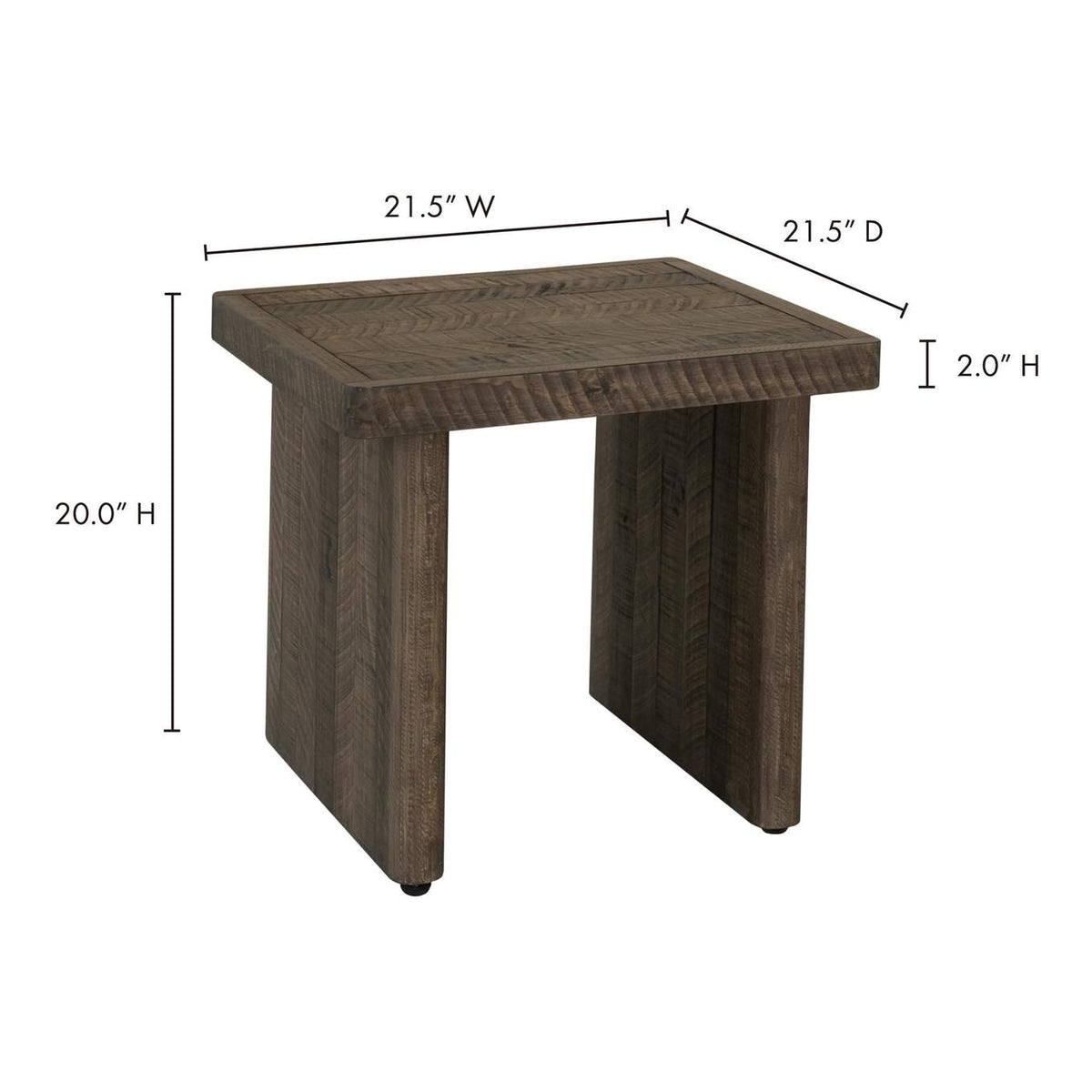 FR-1026-29 Monterey End Table Aged Brown