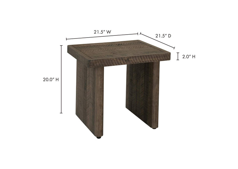 FR-1026-29 Monterey End Table Aged Brown