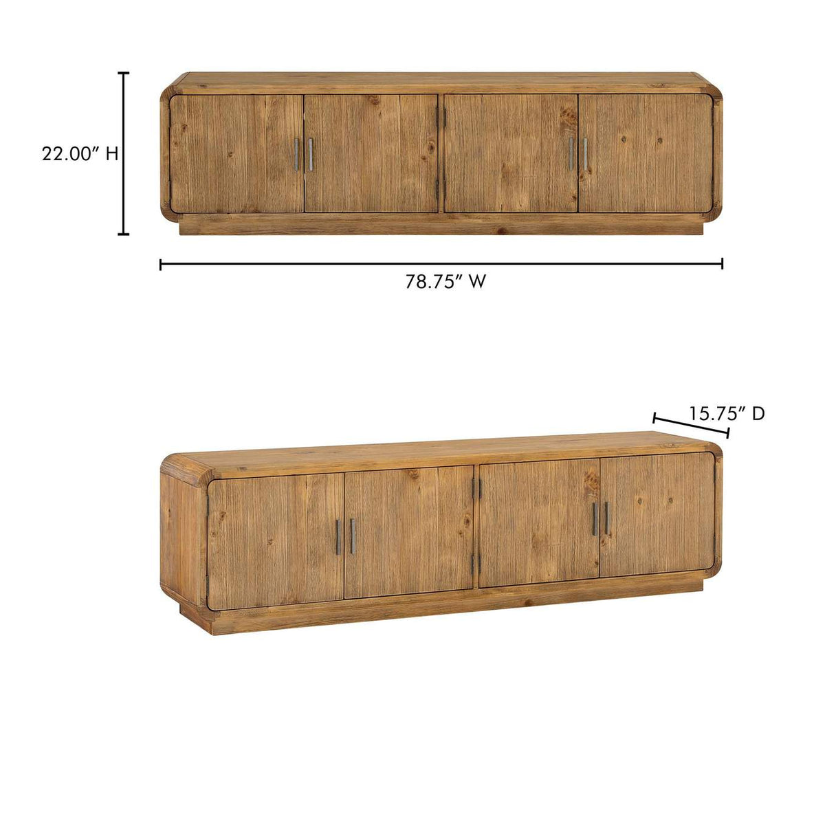 FR-1027-21 Monterey Media Cabinet Rustic Blonde