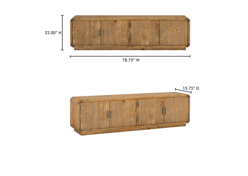FR-1027-21 Monterey Media Cabinet Rustic Blonde