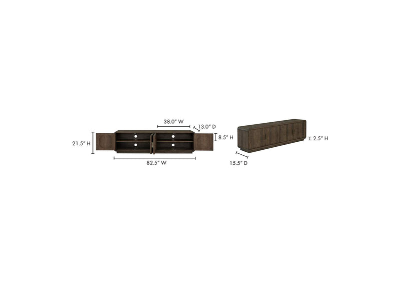 FR-1027-29 Monterey Media Cabinet Aged Brown