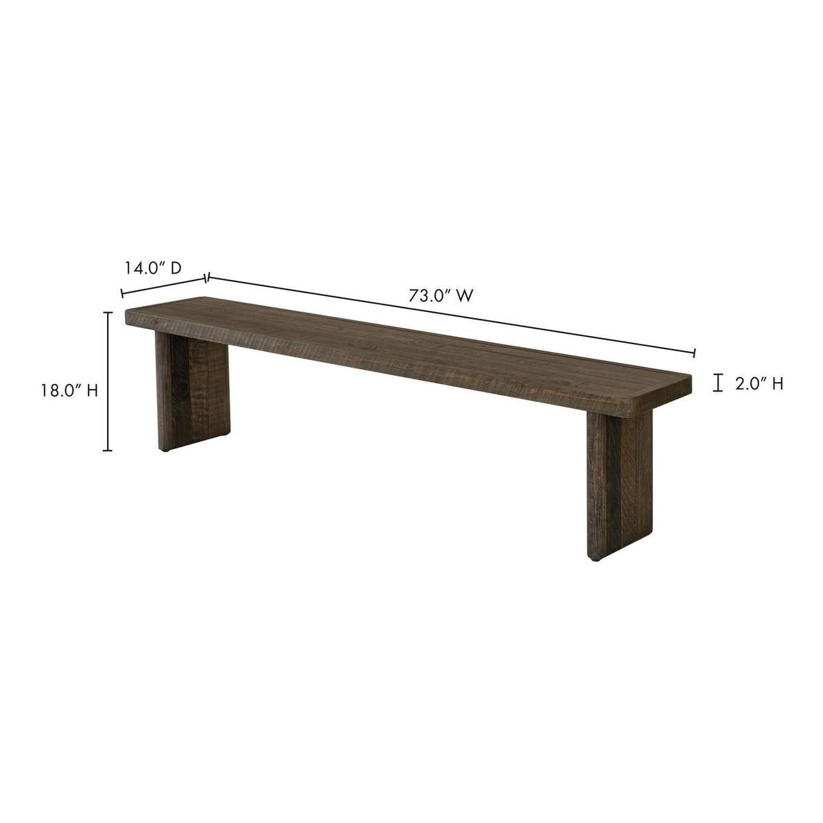 FR-1028-29 Monterey Bench Aged Brown