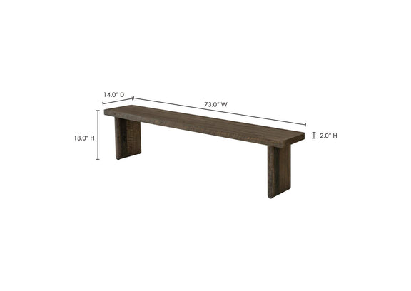 FR-1028-29 Monterey Bench Aged Brown