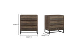 FR-1030-21 Elena 3 Drawer Nightstand Brown