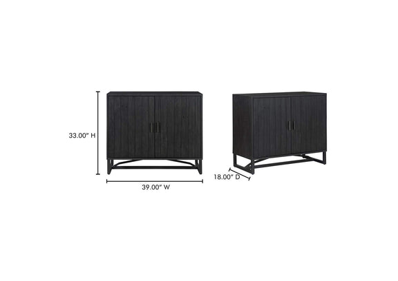 FR-1035-02 Sierra 2 Door Cabinet Black