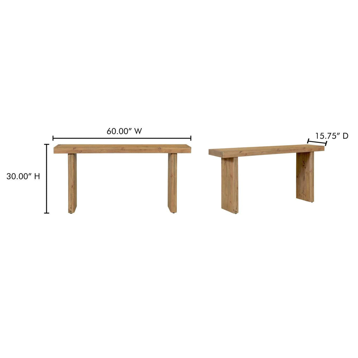 FR-1037-21 Monterey Console Table Rustic Blonde