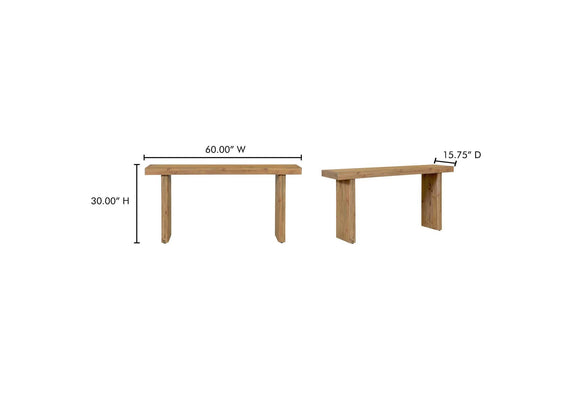 FR-1037-21 Monterey Console Table Rustic Blonde