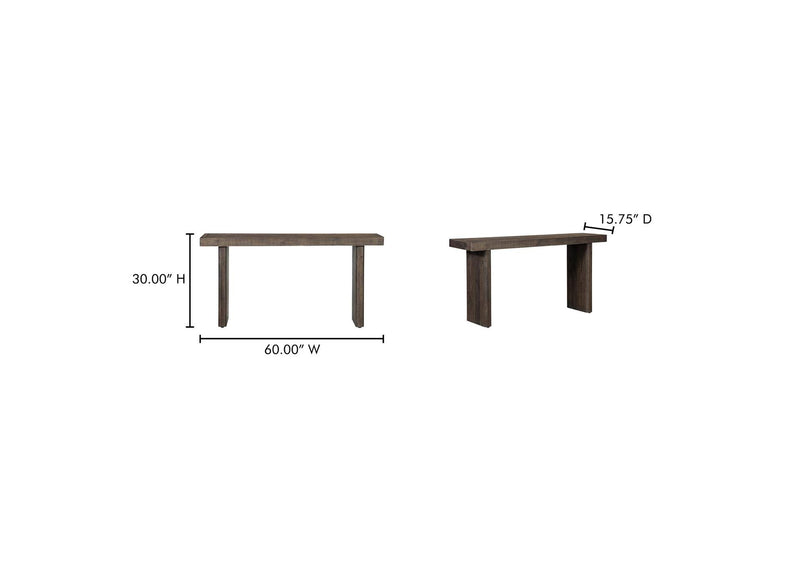 FR-1037-29 Monterey Console Table Aged Brown