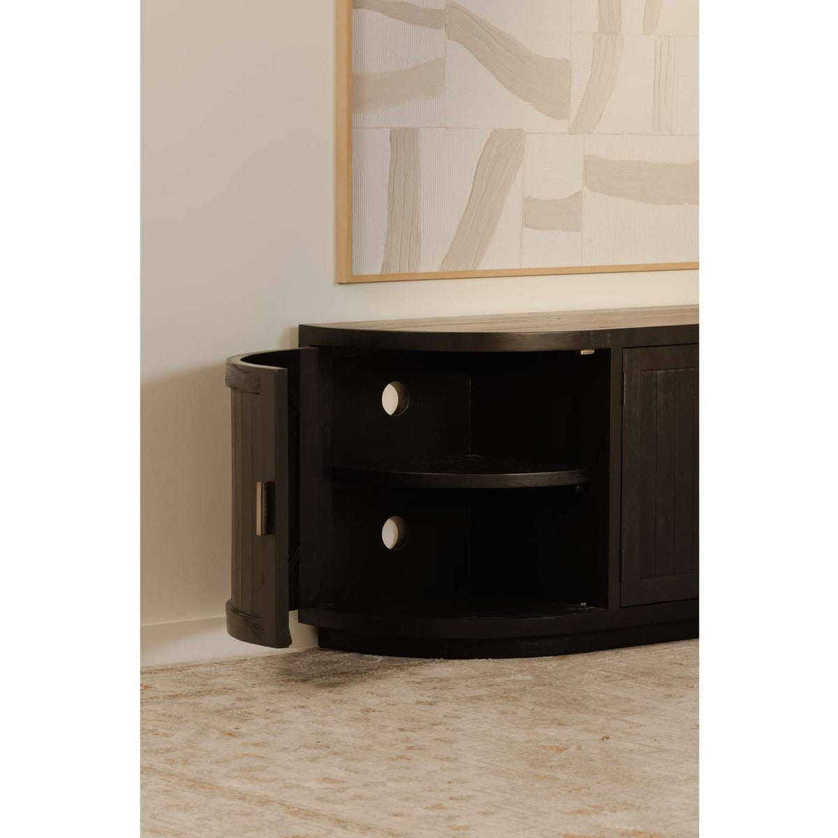 FR-1045-02 Nicola Media Cabinet Black