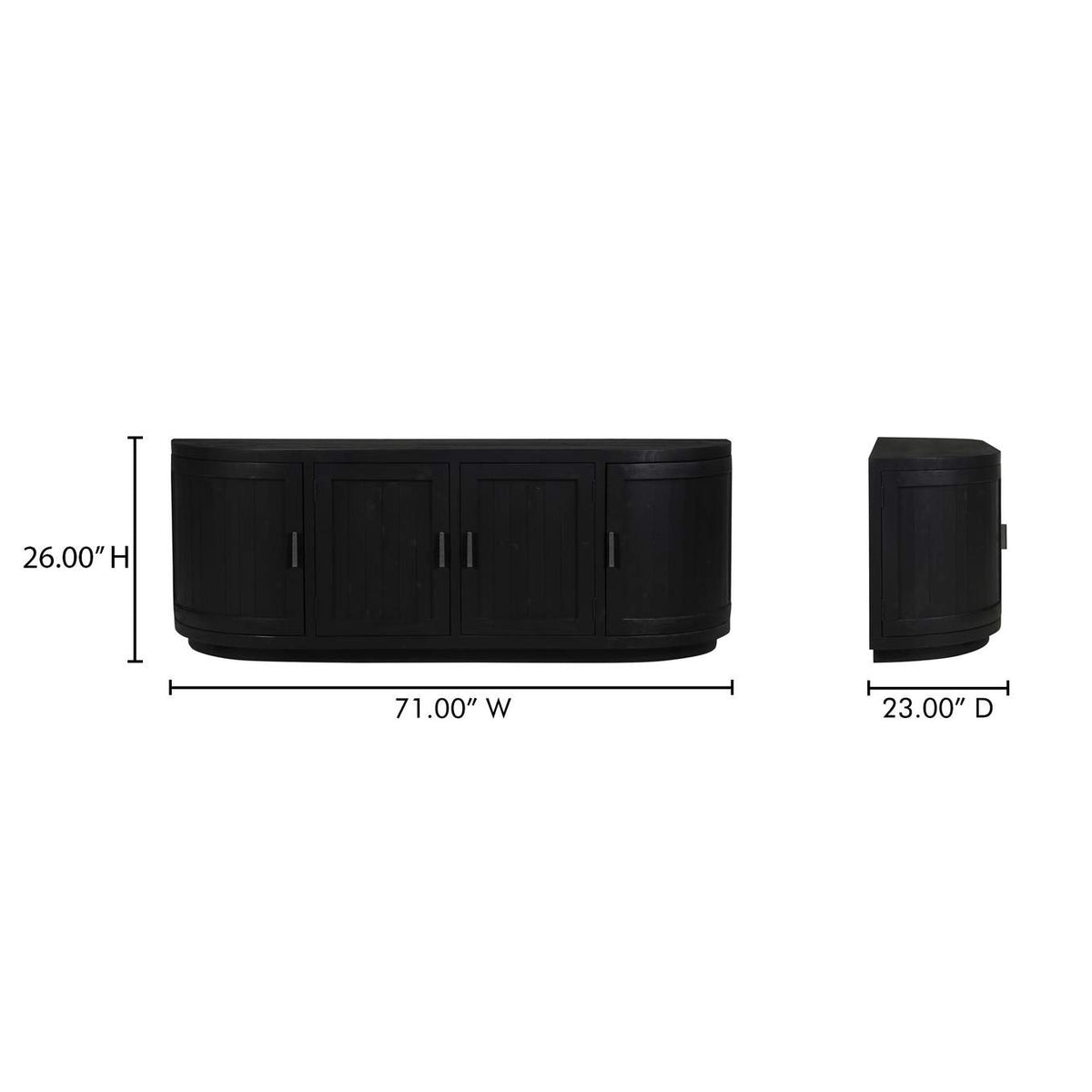 FR-1045-02 Nicola Media Cabinet Black