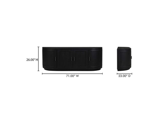 FR-1045-02 Nicola Media Cabinet Black