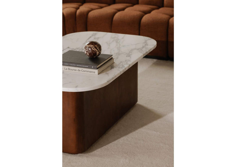 GK-1129-18-0 Dash Coffee Table White Calcatta Marble