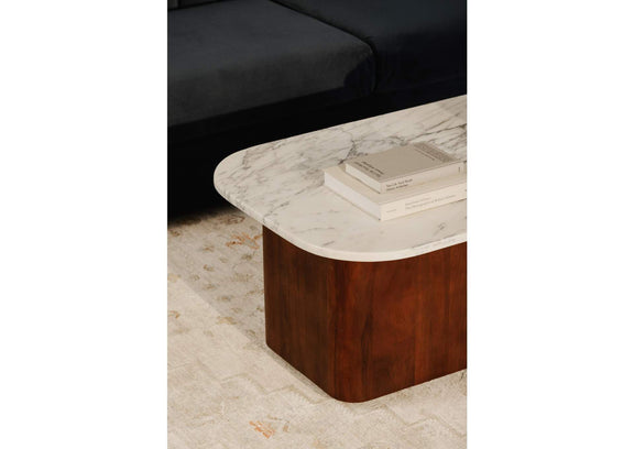 GK-1129-18-0 Dash Coffee Table White Calcatta Marble