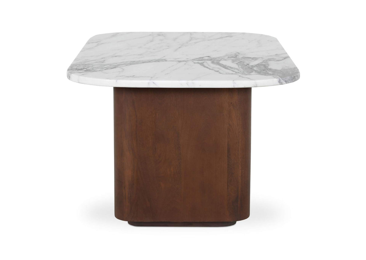 GK-1130-18-0 Dash Accent Table White Calacatta Marble