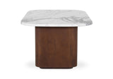 GK-1130-18-0 Dash Accent Table White Calacatta Marble