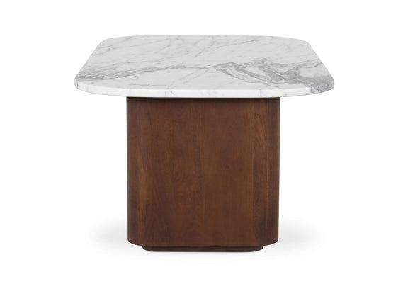 GK-1130-18-0 Dash Accent Table White Calacatta Marble