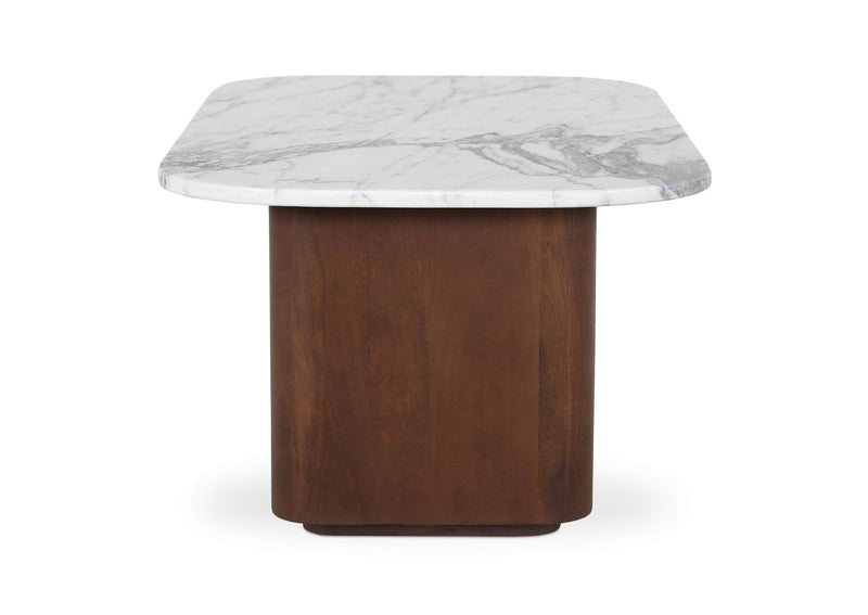 GK-1130-18-0 Dash Accent Table White Calacatta Marble
