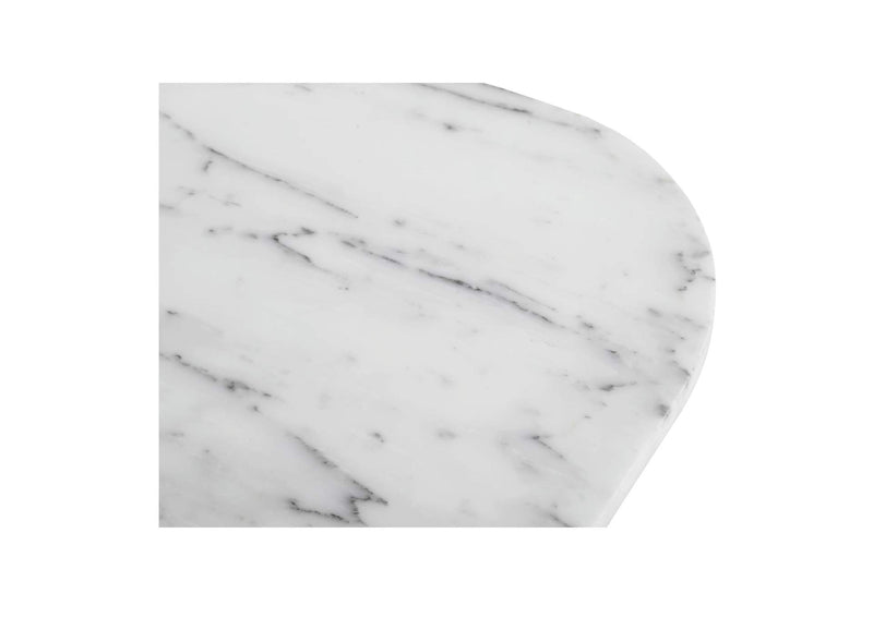 GK-1130-18-0 Dash Accent Table White Calacatta Marble