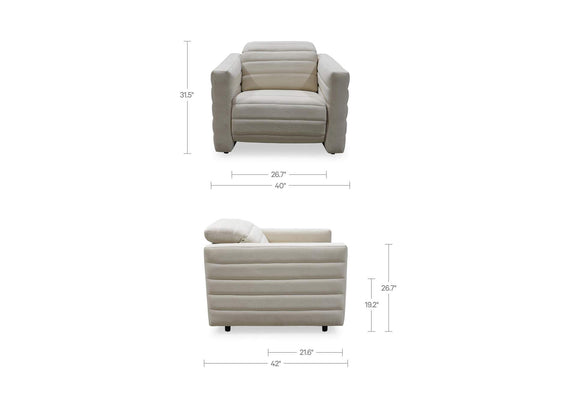 GO-1010-05 Juno Power Recliner Chair Off White