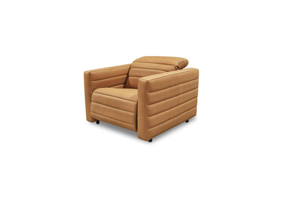 GO-1010-40 Juno Power Recliner Chair Tan Leather