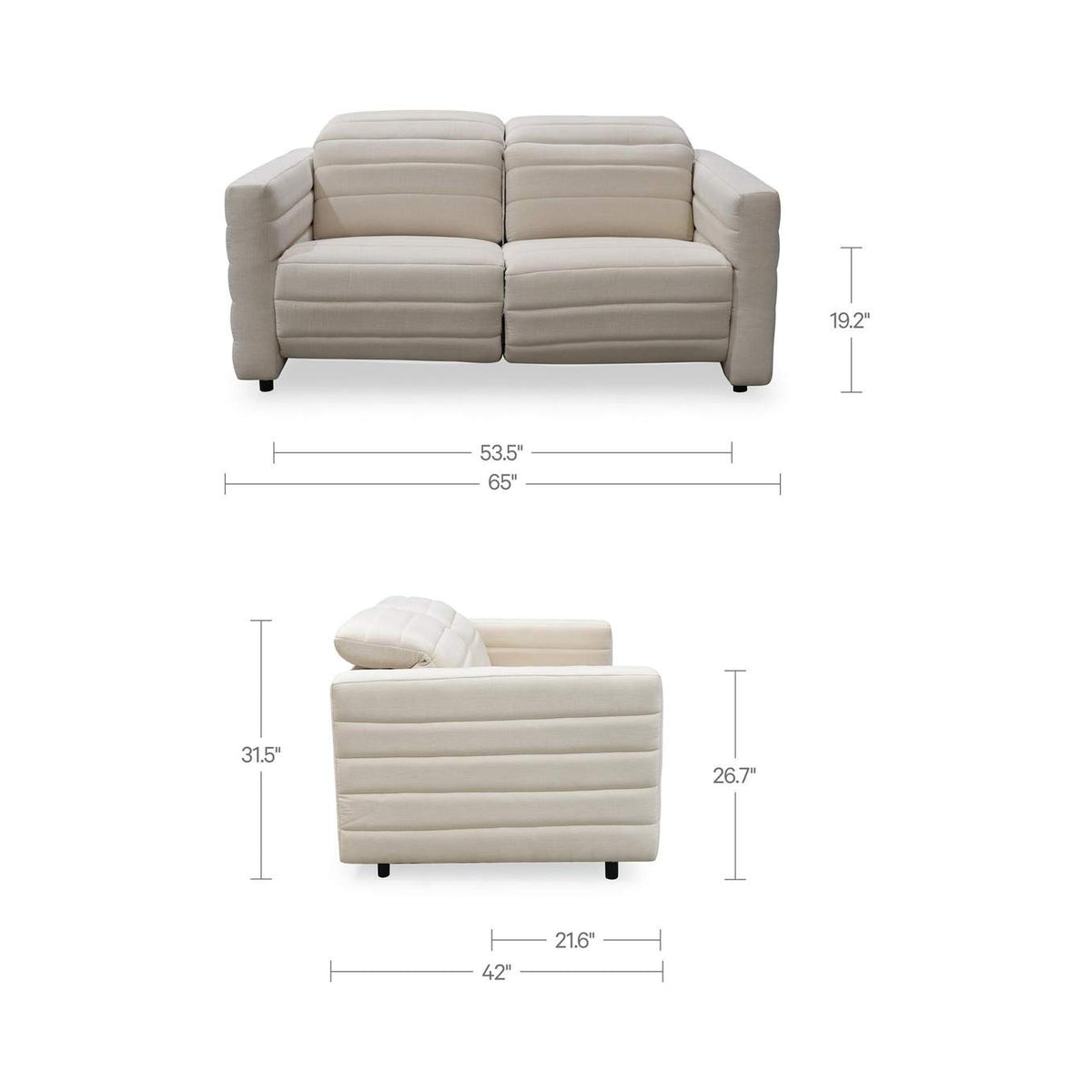 GO-1011-05-0 Juno Power Recliner Sofa Off White