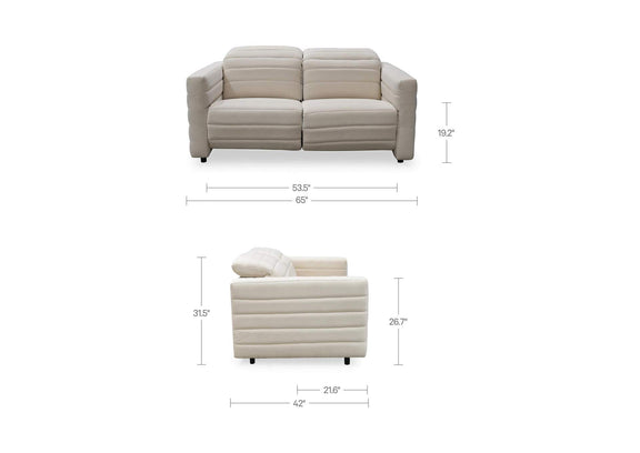 GO-1011-05-0 Juno Power Recliner Sofa Off White