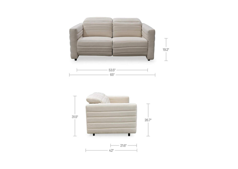 GO-1011-05-0 Juno Power Recliner Sofa Off White