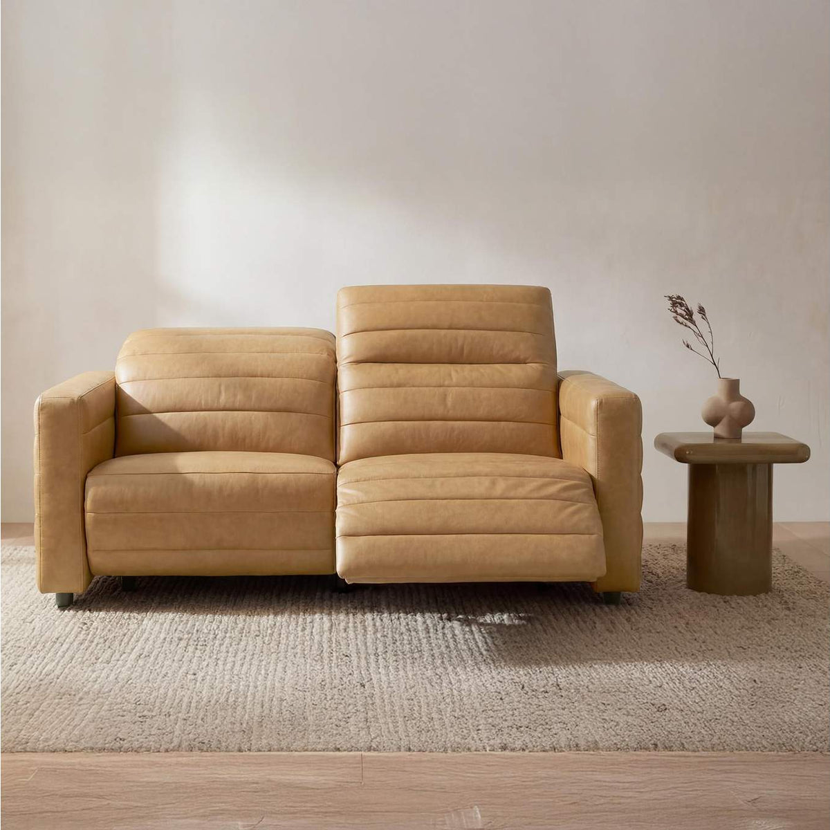 GO-1011-40-0 Juno Power Recliner Sofa Tan Leather