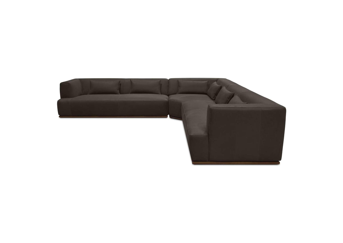 GO-1016-20-0 Clove L - Shaped Sectional Deep Brown