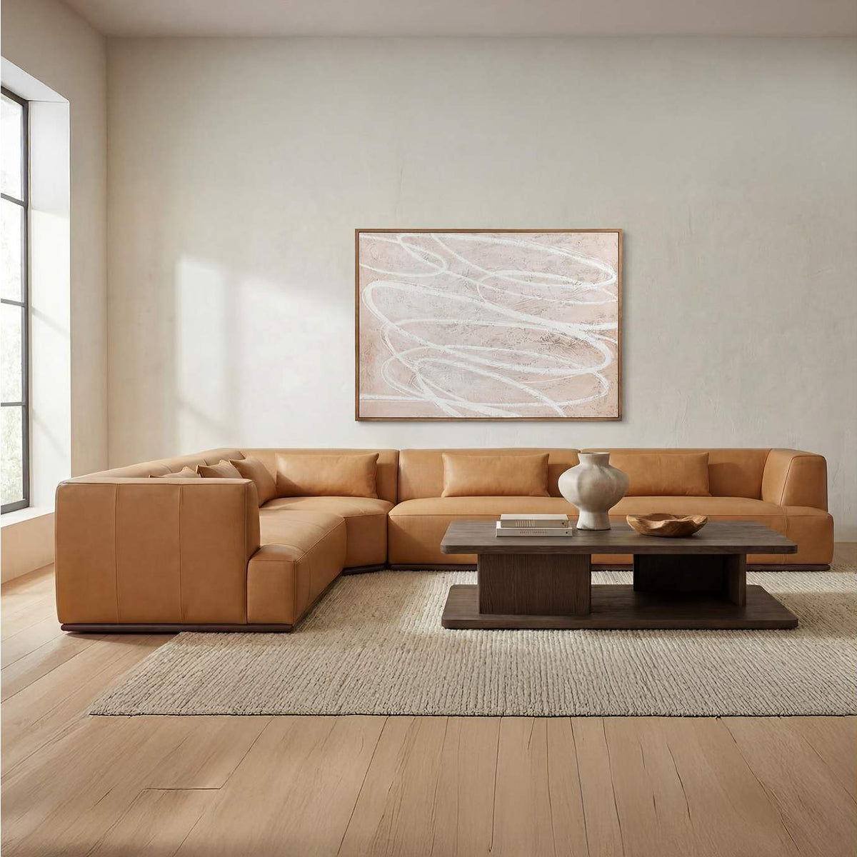 GO-1016-40-0 Clove L - Shaped Sectional Tan