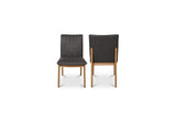 GO-1028-03 Demi Dining Chair Brown Leather - Set of Two